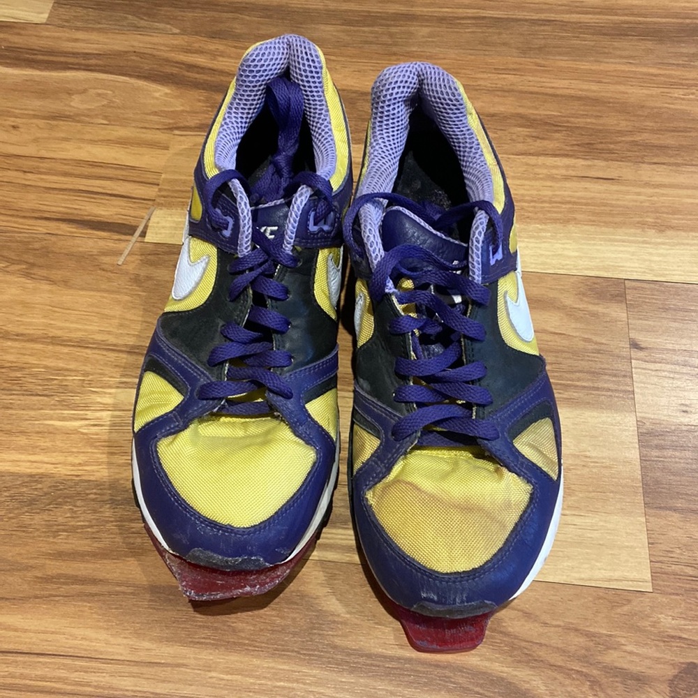 Rare Nike Air Stab Project Shoe 10.5 Purple Yellow